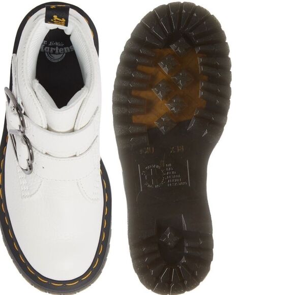 NWT DR MARTENS DEVON HEARTS QUAD BOOTS- WHITE SZ 9 - Picture 6 of 13